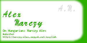 alex marczy business card